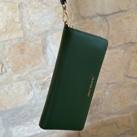 Michael Kors Medium Mirella Palm Tree tote handbag&wallet Green NWT Authentic - Picture 9 of 13